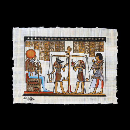 パピルス画 死者の書ip-003h｜素敵なエジプト香水瓶をお求めなら通販ショップ「エジプト雑貨のアリババ」